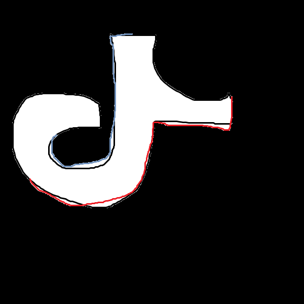 tiktok logo poorly drawn in ms paint